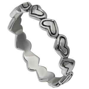 PRIMROSE sterling silver heart ring